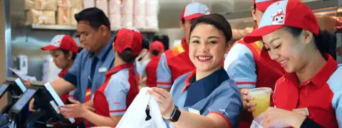 Group of Jollibee Employees