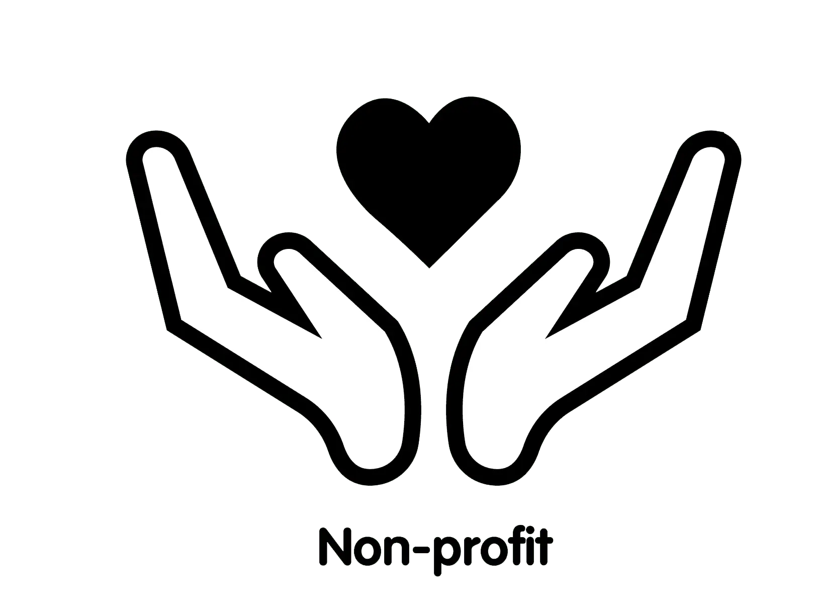 Hand with heart icon